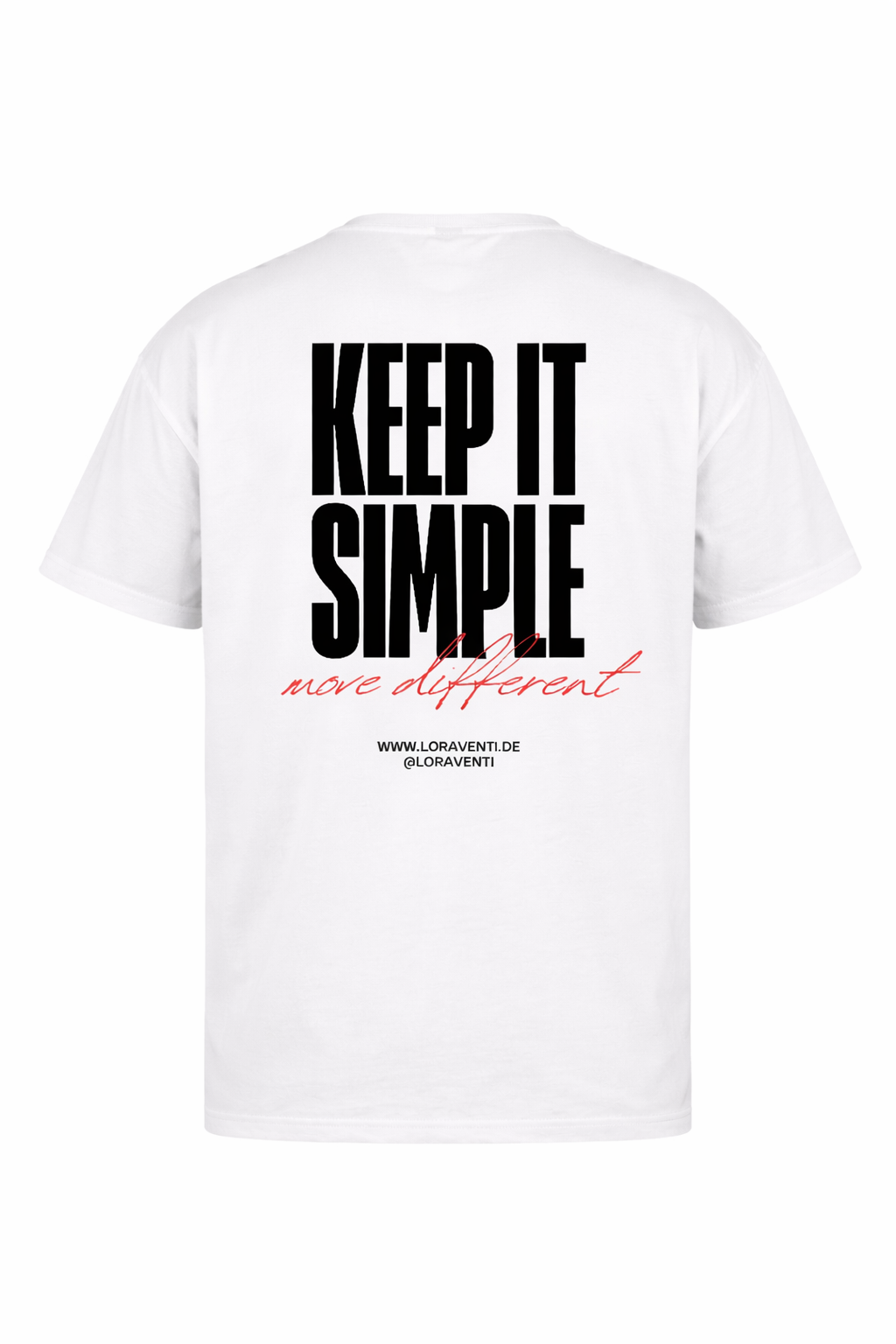 LORAVENTI “Keep It Simple” Tee Oversized white – Jetzt vorbestellen